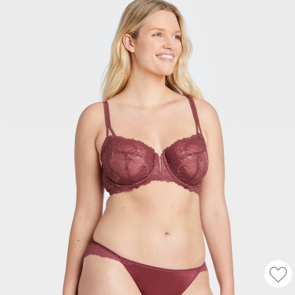 Auden balconette bra Rubine mauve- 36C - underwire bralette - Picture 4 of 10
